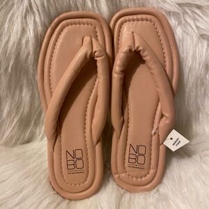 No Boundaries Blush Padded Thong Sandals